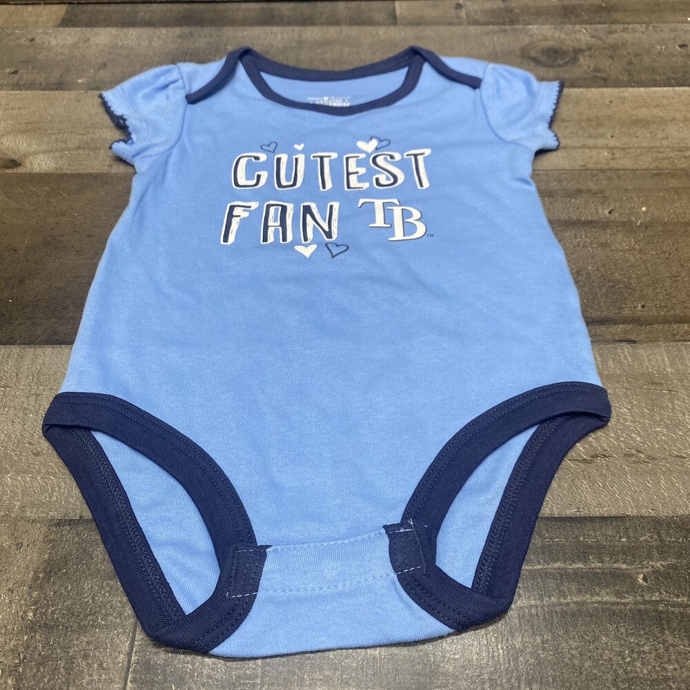 Genuine Merchandise MLB “Cutest Fan” Tampa Bay Blue Size 12 Months Baby NWOT